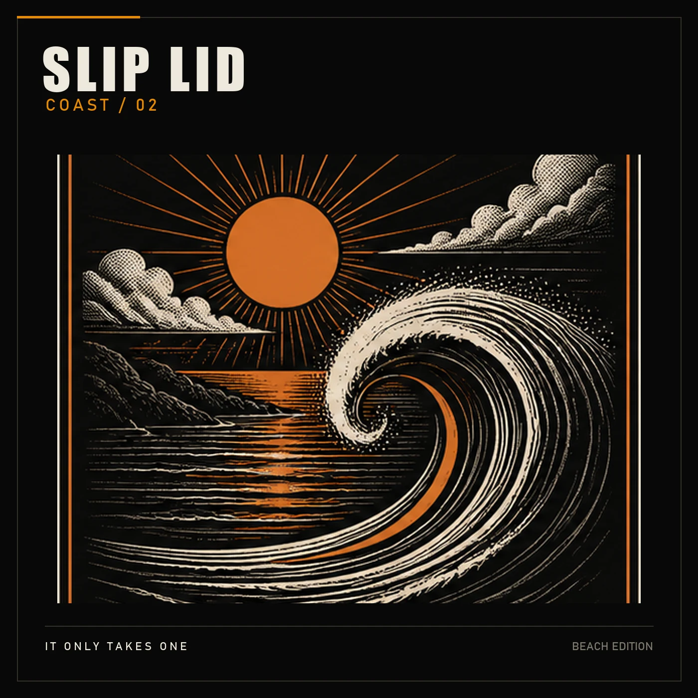 Original SlipLid coast identity artwork